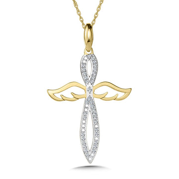 10K Yellow Gold Fashion Cross Pendants